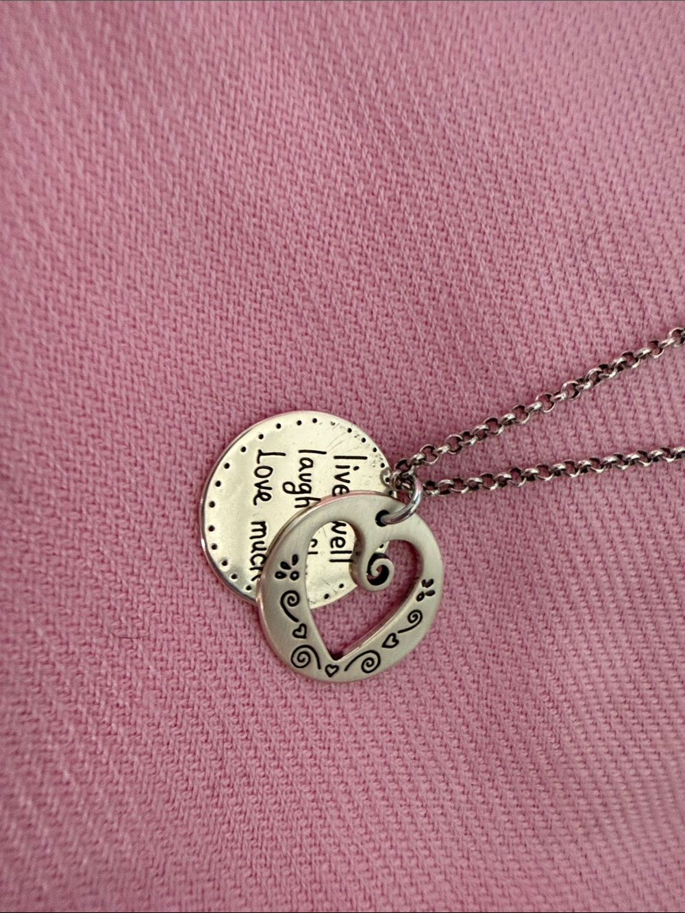 Brighton Silver Heart Pendant Necklace 9.5”